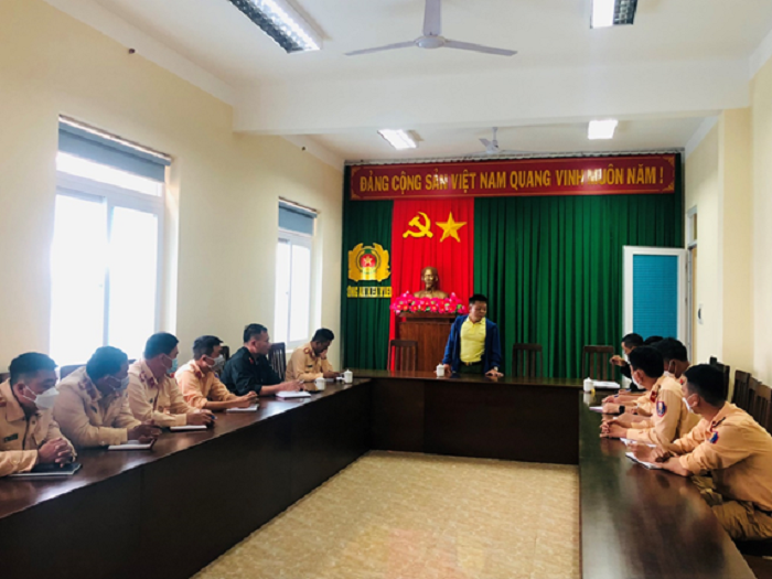 Công an huyện phối hợp với Phòng PK02 Công an tỉnh triển khai công tác tuần tra, kiểm soát đảm bảo an ninh trật tự trên địa bàn huyện